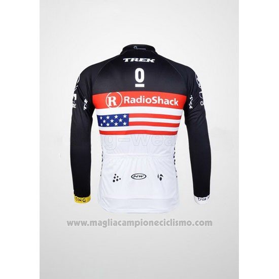 2012 Abbigliamento Ciclismo Radioshack Campione Stati Uniti Manica Lunga e Salopette